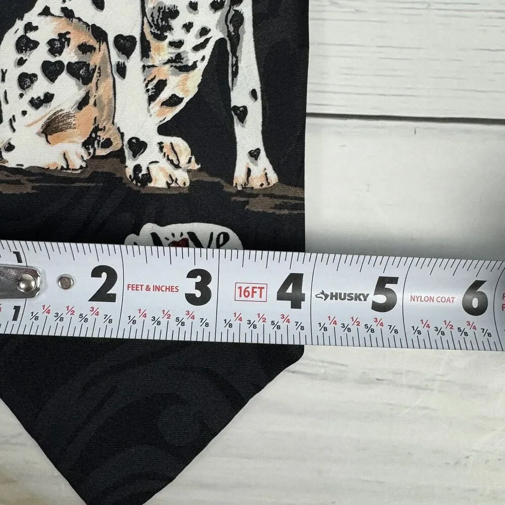 Pet Love‎ Hallmark Men's Necktie Tie Polyester Jacquard Dalmatian Dog Hearts EUC